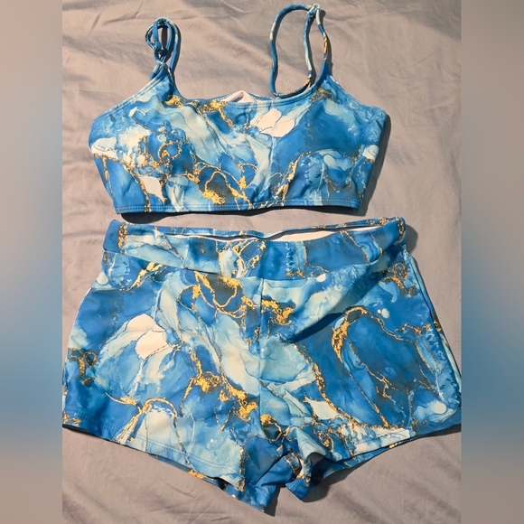 Floerns Women's Tie Dye Ruched Bikini #618 NWOT - Picture 2 of 11